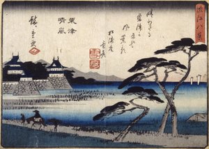 Tempesta in dissoluzione ad Awazu da Ando or Utagawa Hiroshige