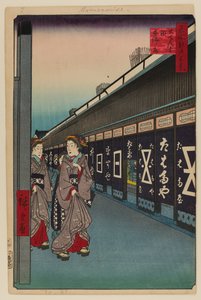 Cotton-Goods Lane, Odenma-cho da Ando or Utagawa Hiroshige