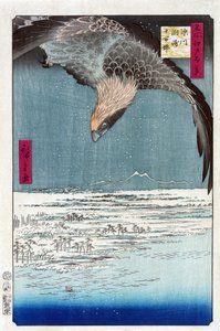 La pianura Juman Tsubo a Susaki, Fukagawa (Tokyo, Giappone). Serie centoventi vedute famose di Edo da Ando or Utagawa Hiroshige