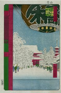 Tempio Kinryuzan ad Asakusa (Cento vedute famose di Edo) da Ando or Utagawa Hiroshige