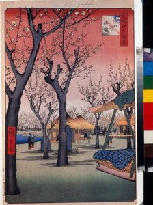 Il frutteto di prugne a Kamata, Serie cent viste celebri di Edo da Ando or Utagawa Hiroshige