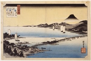 Bagliore serale a Seta da Ando or Utagawa Hiroshige