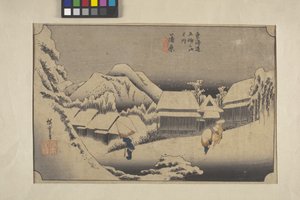 Neve serale a Kambora da Ando or Utagawa Hiroshige