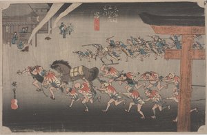Festival al Santuario di Atsuta da Ando or Utagawa Hiroshige