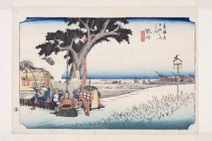 Fukuroi: bancarella del tè da Ando or Utagawa Hiroshige