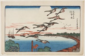 Luna piena su Takanawa da Ando or Utagawa Hiroshige