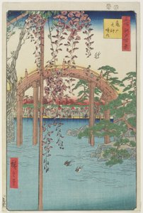 Santuario di Kameido Tenjin, luglio 1856 da Ando or Utagawa Hiroshige