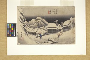 Kanbara, neve notturna da Ando or Utagawa Hiroshige