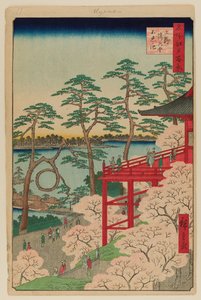 Sala Kiyomizu e stagno Shinobazu a Ueno da Ando or Utagawa Hiroshige