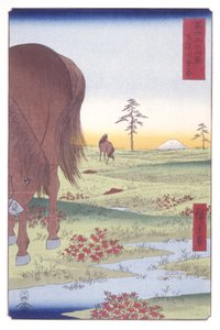 Pianura di Kogane nella provincia di Shimōsa da Ando or Utagawa Hiroshige