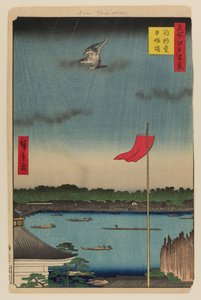 Sala Komakata e ponte Azuma da Ando or Utagawa Hiroshige