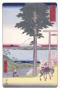 Monte Rokuso nella provincia di Kazusa da Ando or Utagawa Hiroshige
