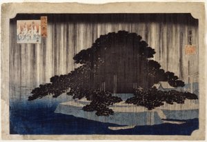 Pioggia notturna a Karasaki da Ando or Utagawa Hiroshige