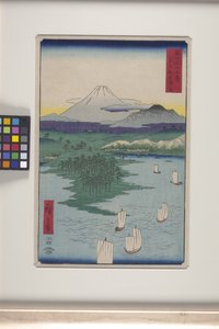 Noge e Yokohama nella provincia di Musashi da Ando or Utagawa Hiroshige