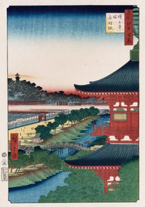 "Pagoda di Zojoji, Akabane", dalla serie "Cento vedute di luoghi famosi di Edo"