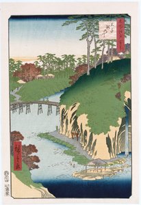 Fiume delle cascate, Oji, dalla serie "Cento vedute di luoghi famosi di Edo" da Ando or Utagawa Hiroshige