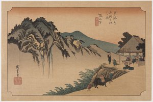 Sakanoshita: Monte Fudesute da Ando or Utagawa Hiroshige