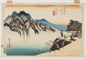 Sakanoshita: Monte Fudesute da Ando or Utagawa Hiroshige