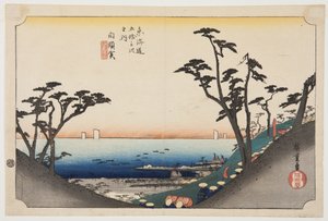 Veduta di Shiomizaka a Shirasuka da Ando or Utagawa Hiroshige