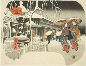 Neve (Yuki), dalla serie "Luoghi famosi di Edo, c.1849-52 da Ando or Utagawa Hiroshige