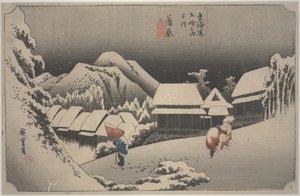 Neve di notte da Ando or Utagawa Hiroshige