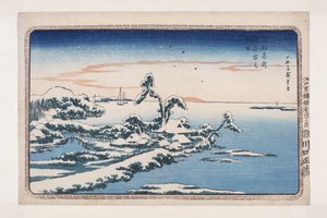 Neve a Capodanno a Susaki da Ando or Utagawa Hiroshige