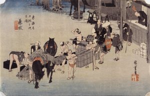 Stazione 23, Fujieda da Ando or Utagawa Hiroshige