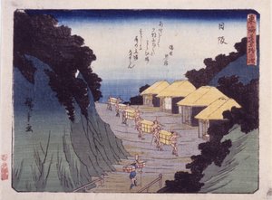 Stazione 26, Nissaka da Ando or Utagawa Hiroshige