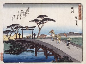 Stazione 27, Kakegawa da Ando or Utagawa Hiroshige