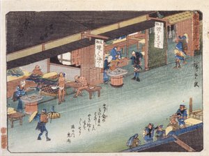 Stazione 43, Kuwana da Ando or Utagawa Hiroshige