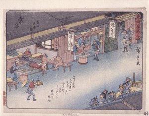 Stazione 43, Kuwana da Ando or Utagawa Hiroshige