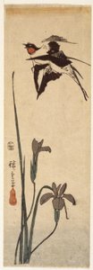 Rondini e iris da Ando or Utagawa Hiroshige