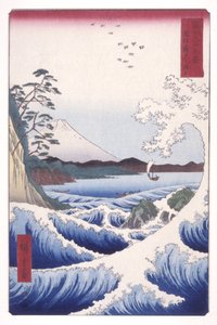 Il mare a Satta nella provincia di Suruga da Ando or Utagawa Hiroshige