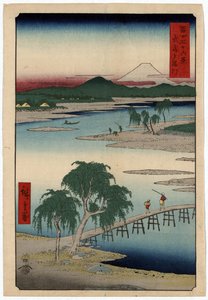 Il fiume Tamagawa, nella provincia di Musashi, Giappone da Ando or Utagawa Hiroshige