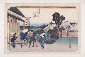 Totsuka: Bivio di Motomachi da Ando or Utagawa Hiroshige