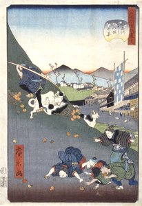 Vista di Nishitomizaka a Koishikawa (Koishikawa Nishitomizaka No Kei) da Ando or Utagawa Hiroshige