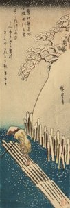 Neve invernale sul fiume Sumida, dalla serie Luoghi famosi di Edo nelle quattro stagioni da Ando or Utagawa Hiroshige