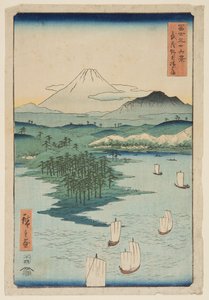 Yokohama a Noge nella provincia di Musashi da Ando or Utagawa Hiroshige