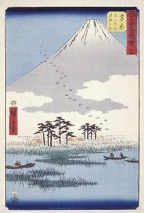 Yoshiwara: Fujinonuma Ukishimagahara da Ando or Utagawa Hiroshige
