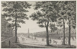 Veduta del campo francese al Malieveld a L