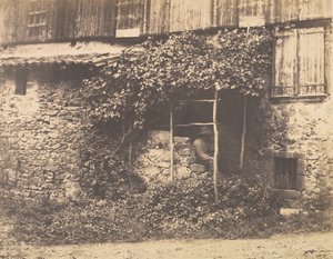 [Edificio rustico con uomo sotto il pergolato], ca. 1853 da André Giroux