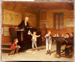 La sala di scuola da André Henri Dargelas