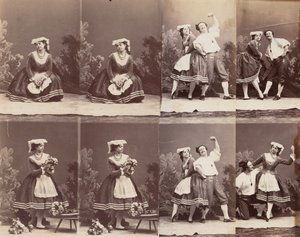 Eugénie Schlosser e Coralli, 1863 da Andre Adolphe Eugene Disderi