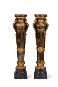 Coppia di plinti Luigi XIV, 1700-15 da Andre Charles Boulle