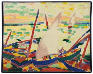 Barche sulla spiaggia a Collioure; Bateaux sur la plage a Collioure da Andre Derain