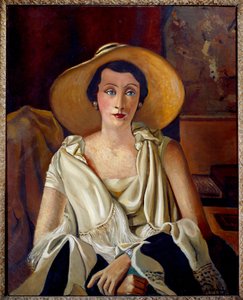 Ritratto di Madame Paul Guillaume con il grande cappello da Andre Derain