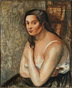 Donna seduta in camicia. da Andre Derain