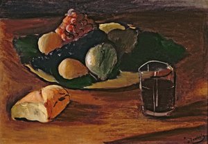 Natura morta con bicchiere di vino, 1932 circa (olio su tela)