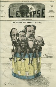 Auguste Vacquerie, Victor Hugo, Charles Hugo e Paul Meurice, uomini di lettere francesi. Copertina in 