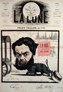 Caricatura di Jules Valles, illustrazione di copertina da 